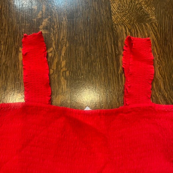 Elodie Red Ruffled Tank Top - Picture 2 of 6